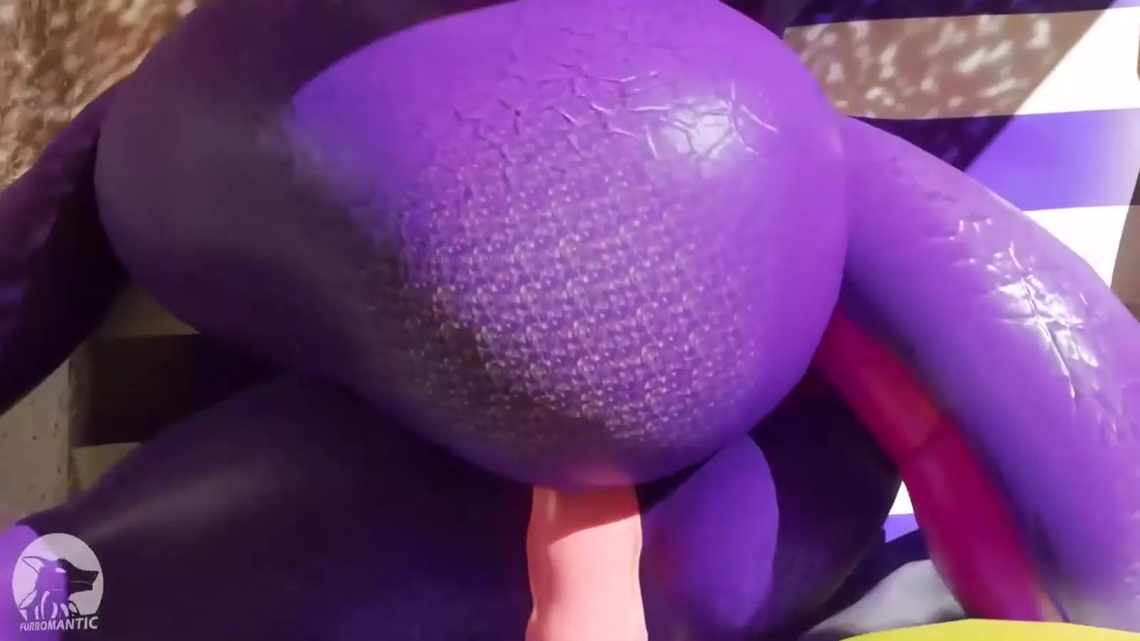 Characters with glistening bodies experiencing intense orgasms and cum inflation cum